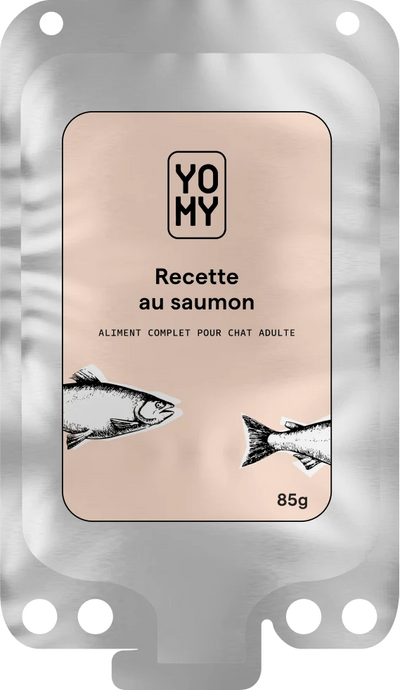 Poche de pâtée Yomy saumon 85g