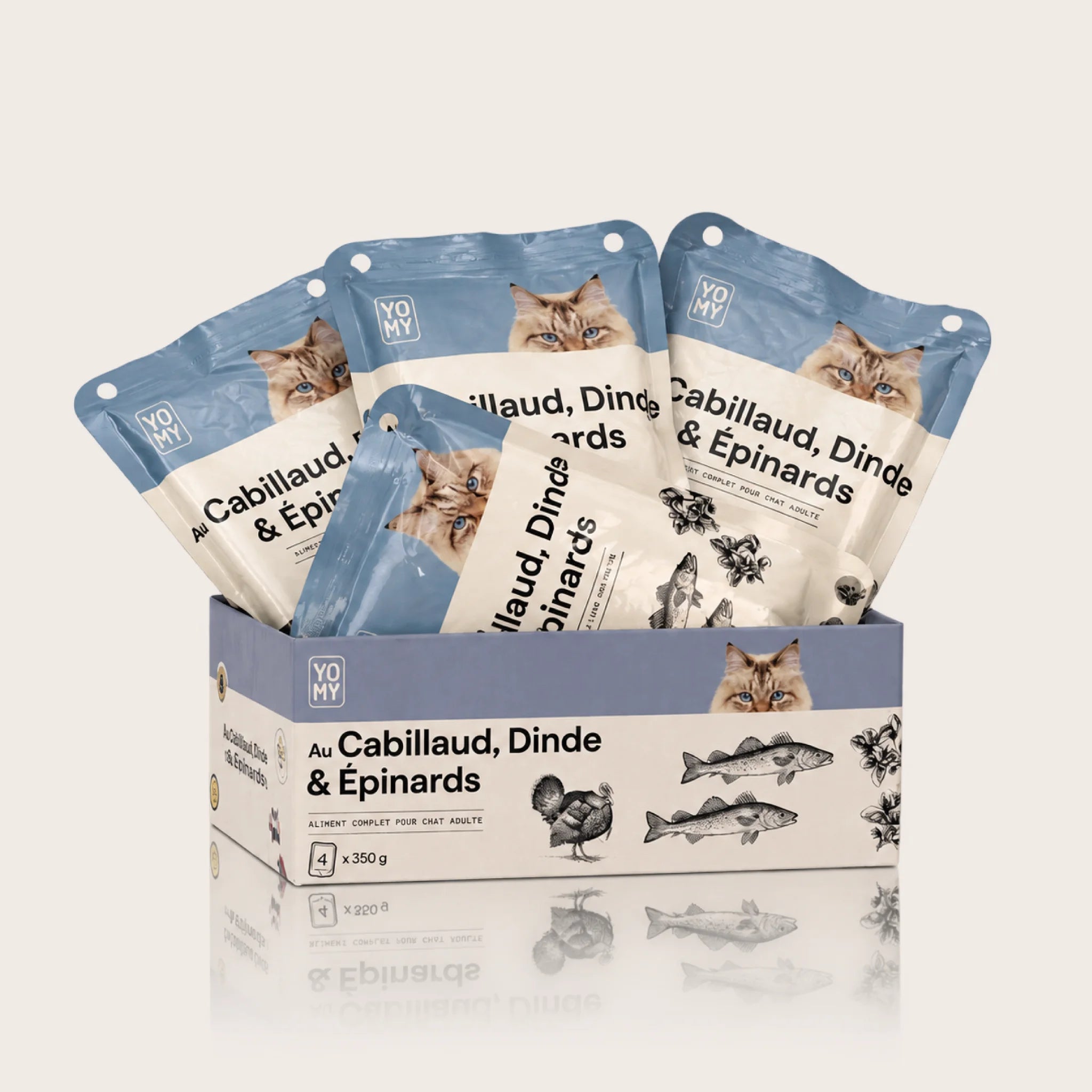 Cabillaud, Dinde & Épinards - 4 x 350g