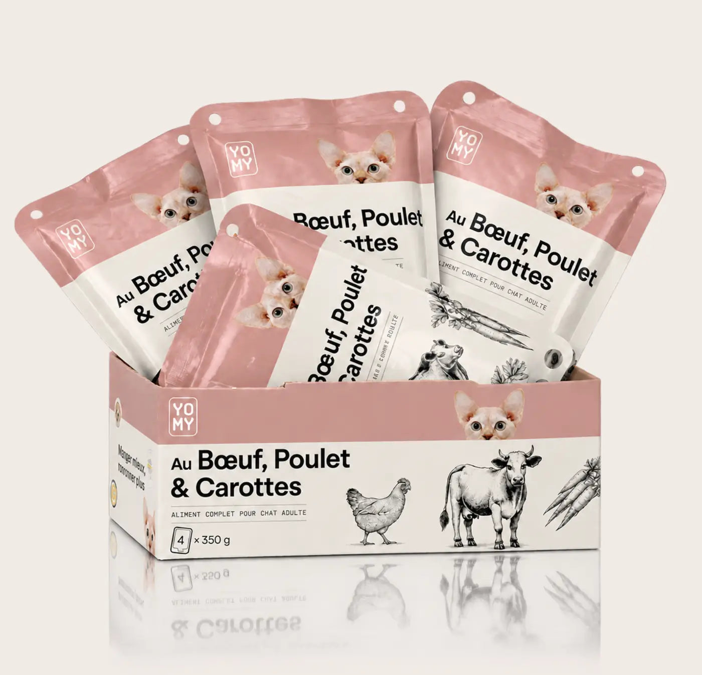 Bœuf, Poulet & Carottes - 4 x 350 g
