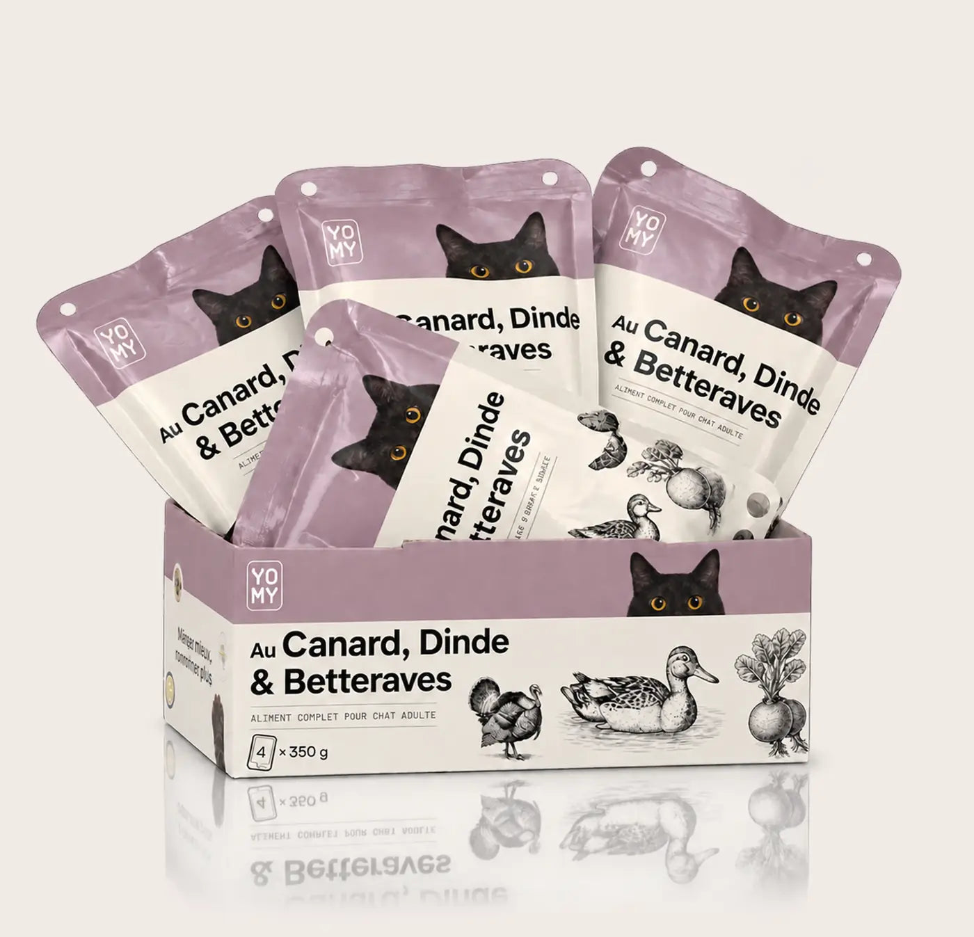 Canard, Dinde & Betteraves - 4 x 350 g