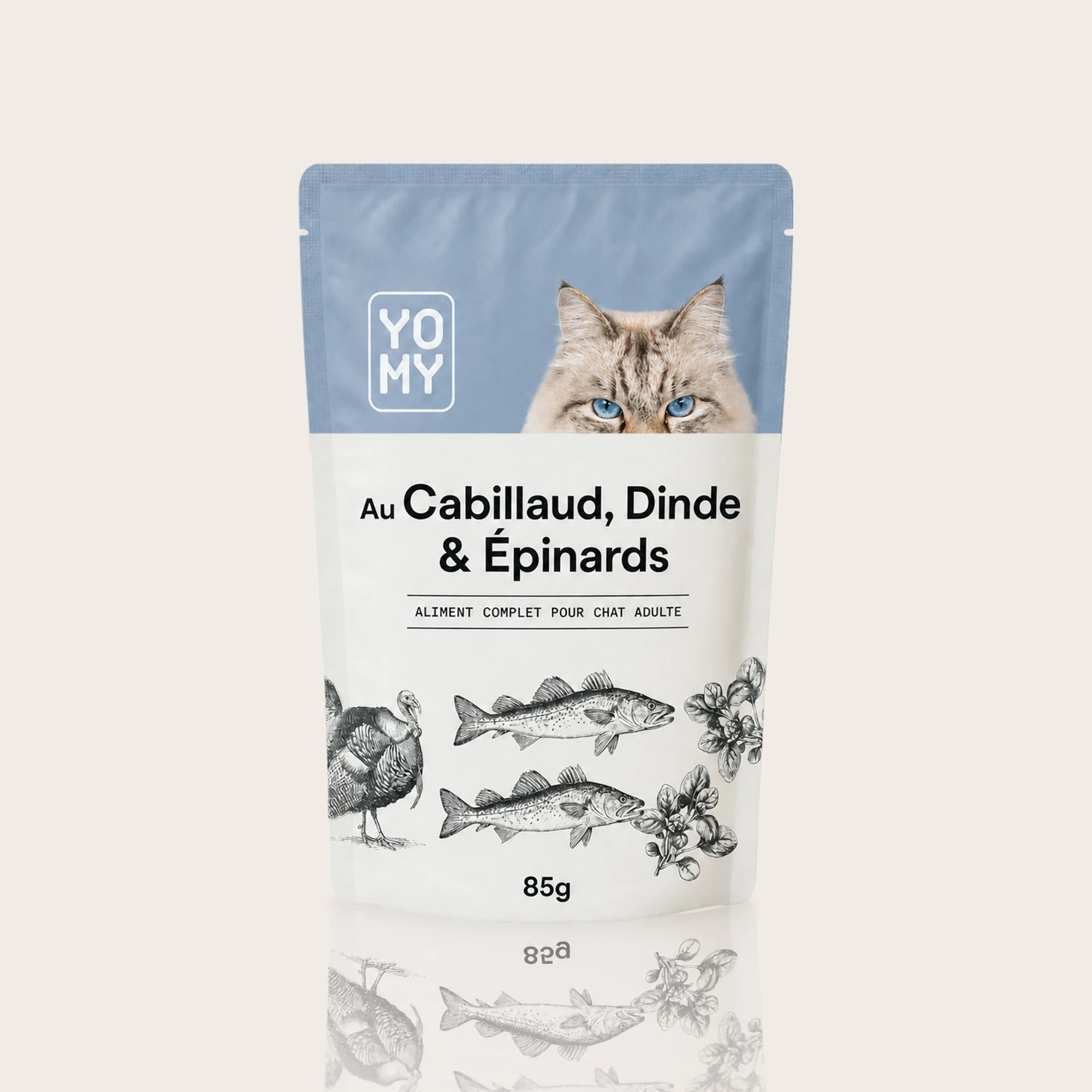 Cabillaud, Dinde & Épinards - 85g